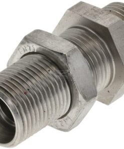 Racor pasamuros 12L acero inox.