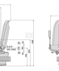 Asiento con suspensión mecánica, de PVC, GT60 M91 Cobo