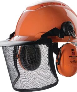 Combinación casco forestal con orejeras y pantalla 5C