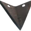 Punta de aporcar 120 x 125 x 5 mm, plana, 2 orificios, válida para Hassia