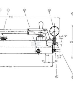 Bomba de mano HP 2P/Q4 VN incl.