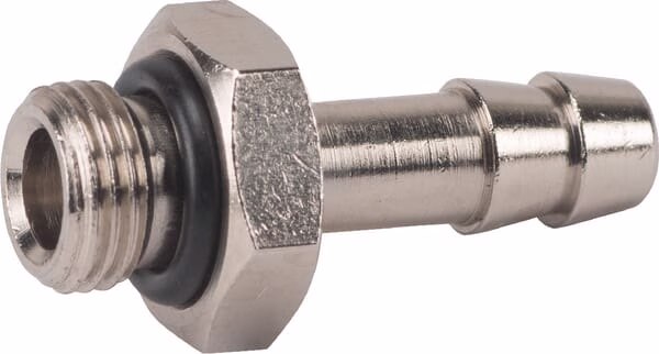 Racor empalme manguera rosca macho BSP con tórica 7 mm x 1/8" 1 Racor empalme manguera rosca macho BSP con tórica 7 mm x 1/8"