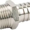 Racor empalme manguera rosca macho BSPT 14 mm x 1/2" 9 Racor empalme manguera rosca macho BSPT 14 mm x 1/2"