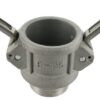 Camlock Tipo B 1.1/4" rosca macho aluminio