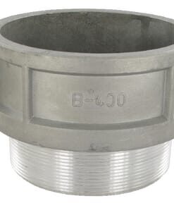 Camlock Tipo B 4" rosca macho, aluminio