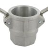 Acoplamiento Camlock tipo D 1.1/2" rosca hembra, acero inox.