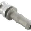 Acoplamiento Camlock tipo E 3/4", extremo de manguera, aluminio