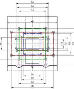 Wall holder 280x280x260 Stainless steel