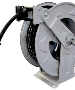 Enrollador de manguera automático de acero con manguera de 20m 3/8" 400bar y conexión macho de 3/8"