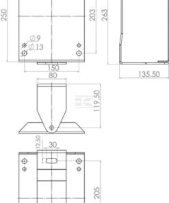 Soporte articulado de pared SS 4 Soporte articulado de pared SS
