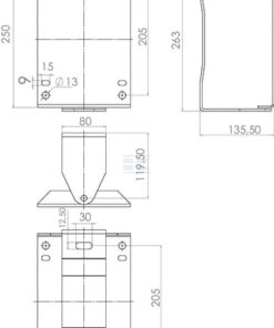 Soporte articulado de pared SS 5 Soporte articulado de pared SS