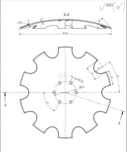 Disco grada entall. 510 mm 6-h