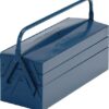 Caja de herramientas, rojo/negro, 5 compartimentos, metálica azul, 200 x 630 x 200 mm, Wesma