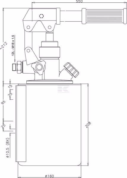 Bomba hidráulica manual 4 l 4 Tapón de llenado de aceite para bomba HPS1804