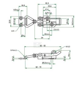 Cerr. gancho 82-92 T4 a. inox.