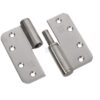 Bisagra redonda RVS 89x89 L, acero inox. 5 Bisagra redonda RVS 89x89 L, acero inox.