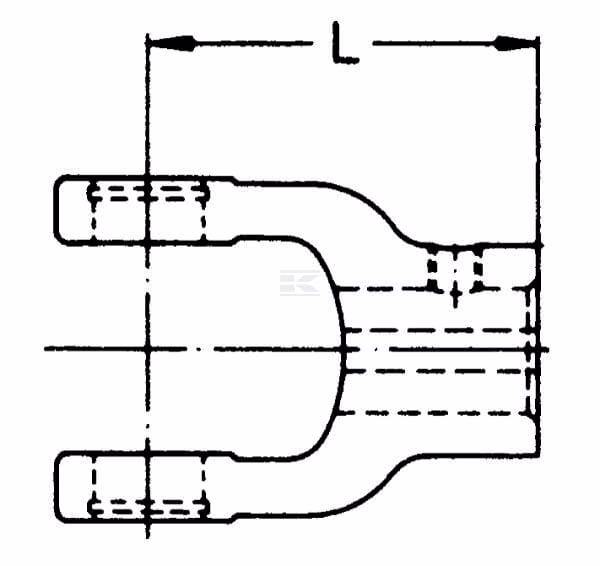 Horquilla, orificio 25,4 mm (1"), chavetero 1/4", W2100/W100E Walterscheid 2 Horquilla, orificio 25,4 mm (1"), chavetero 1/4", W2100/W100E Walterscheid