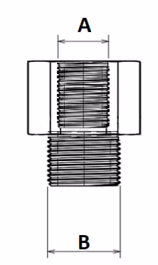 Adapt. hem/macho M10x1-M12x1,5 4 Adapt. hem/macho M10x1-M12x1,5