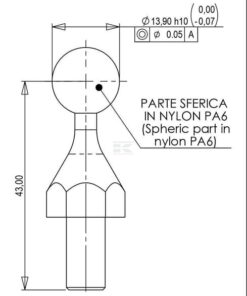 Extremo esférico fijo Palanca de mando IMCL