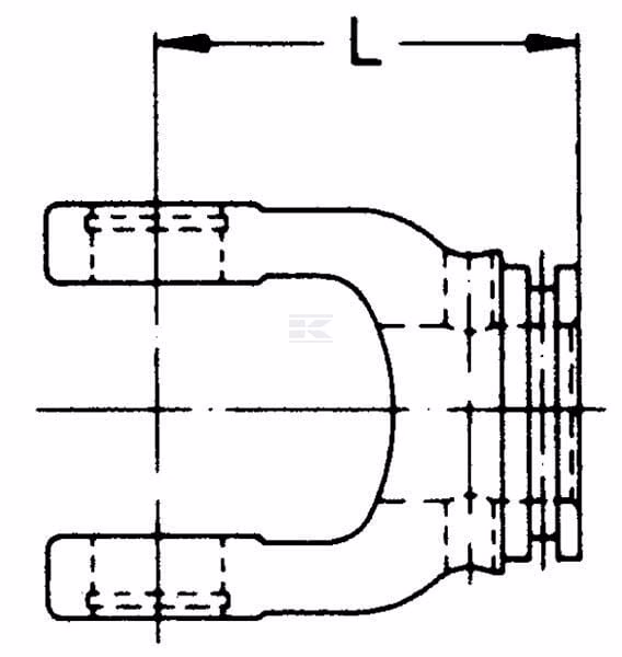 Horquilla para tubo perfilado, Ø51 mm, W2400/P400 Walterscheid 2 Horquilla para tubo perfilado, Ø51 mm, W2400/P400 Walterscheid