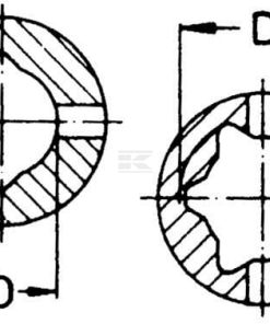 Horquilla para tubo perfilado, Ø35 mm x 31 mm - 18 estrías, W2300 Walterscheid