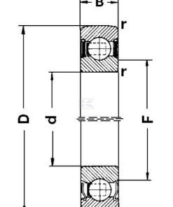 Rodamiento de bolas de ranura profunda 40 x 80 x 18 mm, SKF