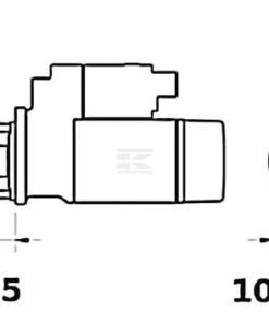 Motor de arranque 12 V 2,6 kW, 9 dientes, giro a derechas, Mahle