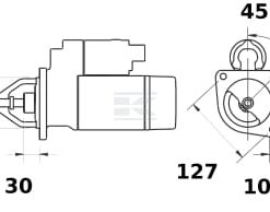 Motor de arranque 12 V 4,2 kW