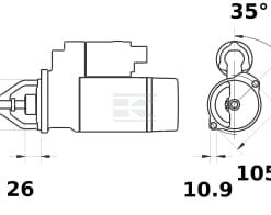 Motor arranque 12 V 2,6 KW z9 3 Motor arranque 12 V 2,6 KW z9
