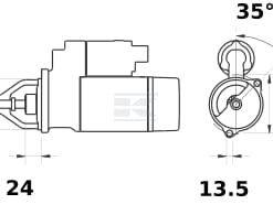 Motor arranque 12 V 2,7 KW z13