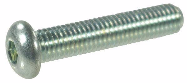 Tornillo cabeza mediacaña allen plano ISO 7380 M8 x 20 10.9 cincado 3 Tornillo cabeza mediacaña allen plano ISO 7380 M5 x 16 10.9 cincado