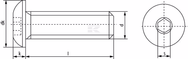 Tornillo hexagonal allen ISO 7380 BK M5 x 20 acero 10.9 negro 2 Tornillo hexagonal allen ISO 7380 BK M5 x 20 acero 10.9 negro