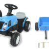 Tractor New Hollandcon remolque azul 6V