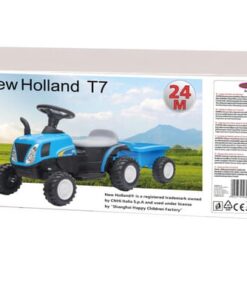 Tractor New Hollandcon remolque azul 6V