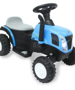 Tractor New Hollandcon remolque azul 6V