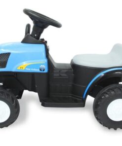 Tractor New Hollandcon remolque azul 6V