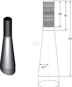 Dien. carg. front. 680mm curv.