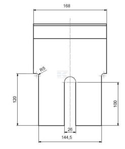 Cuchilla picadora de madera 168x235x20 7 Cuchilla picadora de madera 168x235x20