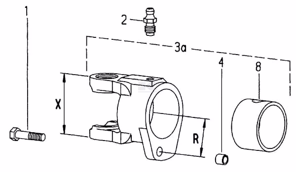 Buje K61/1:1 3/8" M6/8 radio 42 4 Buje K61/1:1 3/8" M6/8 radio 42