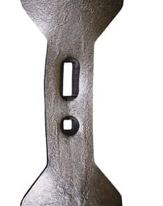 Punta cultivador 450x135x19 mm, reversible, curva, 2 orificios