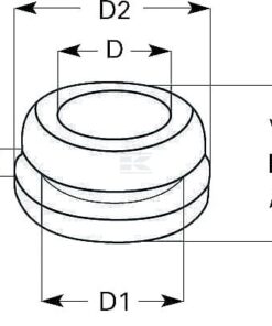 Prensaestopas para cable, 14 x 18 x 3 mm cerrado