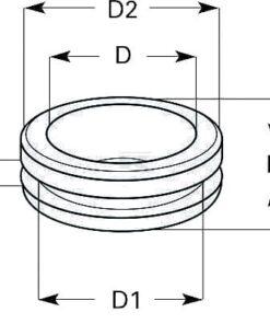 Prensaestopas para cable, 21 x 30 x 2 mm cerrado