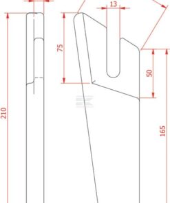 Punta de soldadura izda. 210 mm