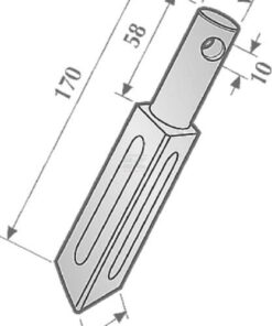 Diente rotativo escarificador 30x175 mm