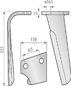 Dientes de grada sólidos de.