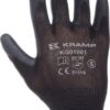 Guantes de trabajo 1.001 talla 8/M, paquete de 3, negro, Protect by Kramp