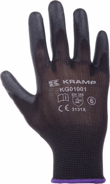 Guantes de trabajo 1.001 talla 6/XS, paquete de 3, negro, Protect by Kramp 1 Guantes de trabajo 1.001 talla 6/XS, paquete de 3, negro, Protect by Kramp