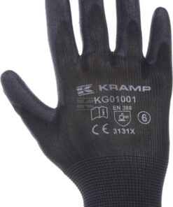 Guantes Kramp 1.001, negro, talla XL (paquete de 12 pares)