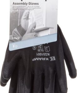 Guantes de trabajo 1.001 talla 6/XS, paquete de 3, negro, Protect by Kramp 8 Guantes de trabajo 1.001 talla 6/XS, paquete de 3, negro, Protect by Kramp