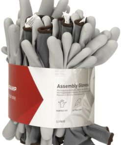 Guantes Kramp 1.001, gris, talla L (paquete de 12 pares)